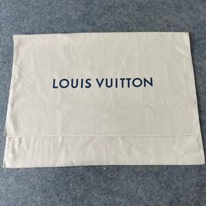 Louis Vuitton Tan Black Logo Dust Bag Folded Storage Cover 18"x13.5"
